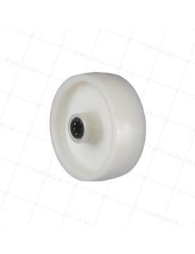 ROUE EN NYLON RENFORCÉ DIAMÈTRE 100 MM CHARGE 100 KG AXE 12 MM ET ROULEMENT A ROULEAUX- S2450 100/37 LM46 RR12 • Caujolle