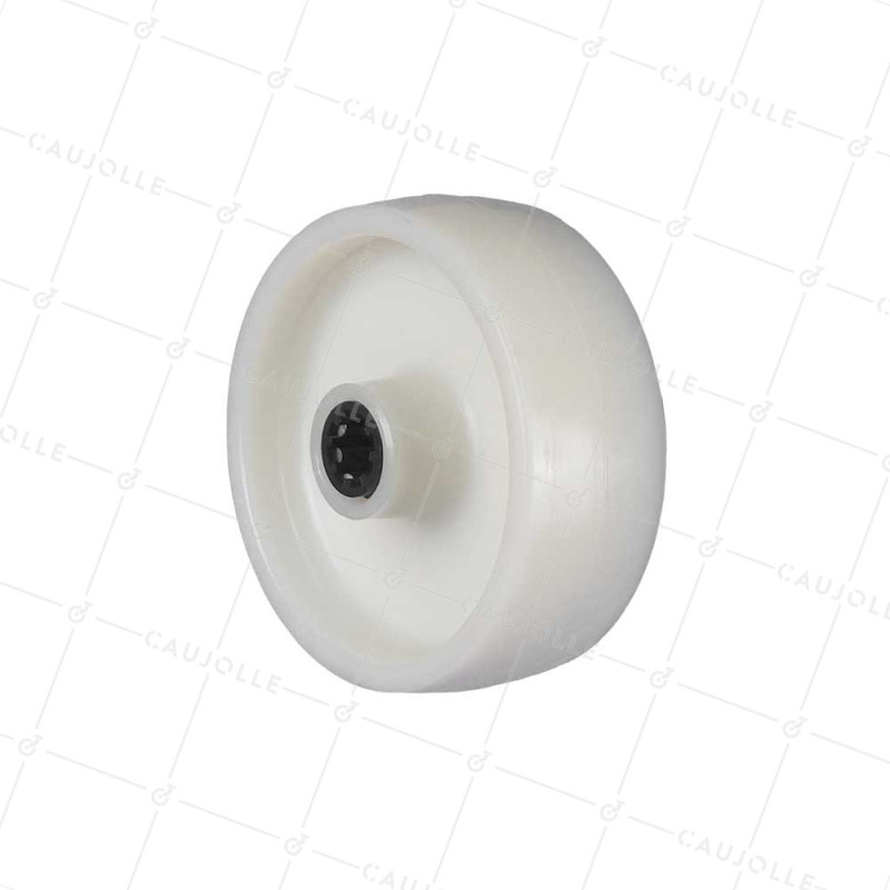 ROUE EN NYLON RENFORCÉ DIAMÈTRE 100 MM CHARGE 100 KG AXE 12 MM ET ROULEMENT A ROULEAUX- S2450 100/37 LM46 RR12