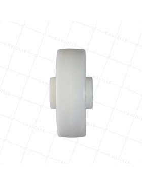 ROUE NYLON FORTE CHARGE DIAMÈTRE 125 MM CHARGE 400 KG AXE 20 MM LISSE - S2460 125/40 LM60 L20