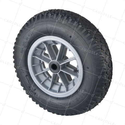 ROUE DE BROUETTE GONFLABLE ULTRA RENFORCÉE POUR MAÇONS DIAMÈTRE 400 MM CHARGE 150KG POUR AXE DE 20 MM - S1006P 4PRP • Caujolle