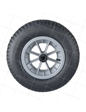ROUE DE BROUETTE GONFLABLE ULTRA RENFORCÉE POUR MAÇONS DIAMÈTRE 400 MM CHARGE 250KG POUR AXE DE 20 MM - S1006P 4PRP