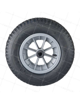 ROUE DE BROUETTE GONFLABLE ULTRA RENFORCÉE POUR MAÇONS DIAMÈTRE 400 MM CHARGE 150KG ROULEMENT A ROULEAUX DE 20 MM - S1006P 400 R