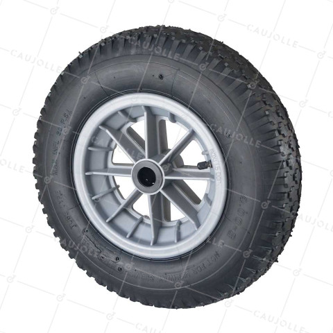 ROUE DE BROUETTE GONFLABLE ULTRA RENFORCÉE POUR MAÇONS DIAMÈTRE 400 MM CHARGE 150KG POUR AXE DE 25 MM - S1006P 4PRP • Caujolle