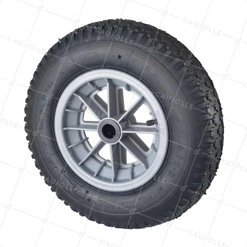 ROUE DE BROUETTE GONFLABLE ULTRA RENFORCÉE POUR MAÇONS DIAMÈTRE 400 MM CHARGE 250KG POUR AXE DE 25 MM - S1006P 4PRP