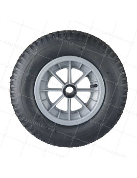 ROUE DE BROUETTE GONFLABLE ULTRA RENFORCÉE POUR MAÇONS DIAMÈTRE 400 MM CHARGE 250KG POUR AXE DE 25 MM - S1006P 4PRP