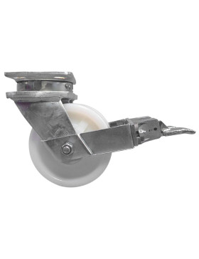 ROULETTE PIVOTANTE A FREIN DOUBLE GALETS EN NYLON DIAMÈTRE 150 MM CHARGE 1500 KG - S78N DOUBLE 150AF
