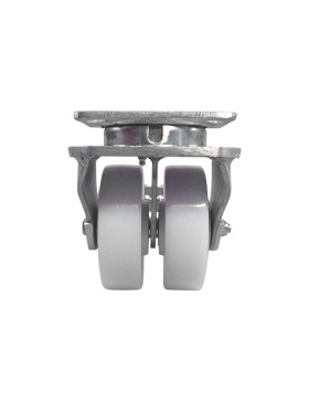 ROULETTE PIVOTANTE A FREIN DOUBLE GALETS EN NYLON DIAMÈTRE 150 MM CHARGE 1500 KG - S78N DOUBLE 150AF
