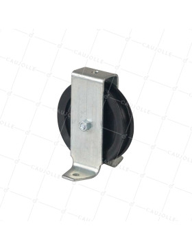 PULLEY WITH LEGS DIAMETER 70 MM LOAD 60 KG FOR 8 MM CABLE - PP70B • Caujolle