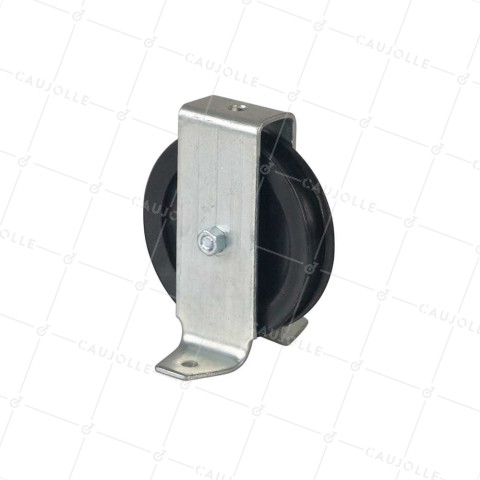 POULIE À PATTES DIAMÈTRE 70 MM CHARGE 60 KG POUR CABLE DE 8 MM - PP70B • Caujolle