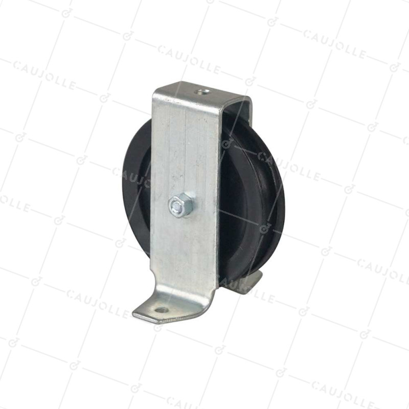 POULIE À PATTES DIAMÈTRE 70 MM CHARGE 60 KG POUR CABLE DE 8 MM - PP70B