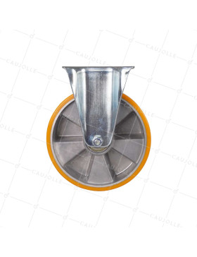 Castor FIXED POLYURETHANE WHEEL ALUMINUM RIM DIAMETER 200 MM LOAD 300KG - S75AR 200