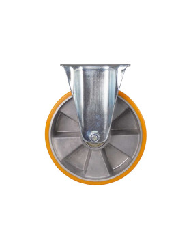 Castor FIXED POLYURETHANE WHEEL ALUMINUM RIM DIAMETER 200 MM LOAD 300KG - S75AR 200