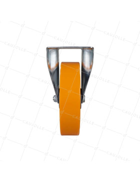 ROULETTE FIXE POLYURÉTHANE JANTE ALUMINIUM DIAMÈTRE 200 MM CHARGE 300KG - S75AR 200