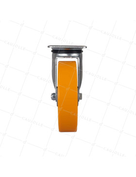 Castor SWIVEL POLYURETHANE WHEEL ALUMINUM RIM DIAMETER 200 MM LOAD 300KG - S74AR 200