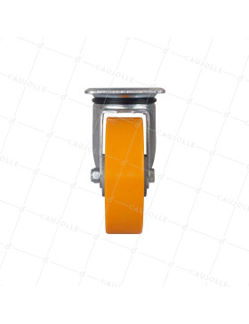 Castor SWIVEL CASTOR IN POLYURETHANE ALUMINUM RIM DIAMETER 160 MM LOAD 300KG - S74AR 160
