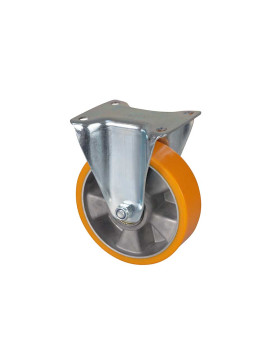 ROULETTE FIXE POLYURÉTHANE JANTE ALUMINIUM DIAMÈTRE 160 MM CHARGE 300KG - S75AR 160