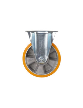 Castor FIXED POLYURETHANE WHEEL ALUMINUM RIM DIAMETER 160 MM LOAD 300KG - S75AR 160