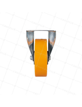Castor FIXED POLYURETHANE WHEEL ALUMINUM RIM DIAMETER 160 MM LOAD 300KG - S75AR 160