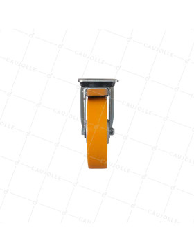 SWIVEL CASTOR WITH BRAKE AND CAST IRON WHEEL DIAMETER 200 MM LOAD 1000 KG WITH FRONT BRAKE - S78 SFPU 200 FRONT BRAKE