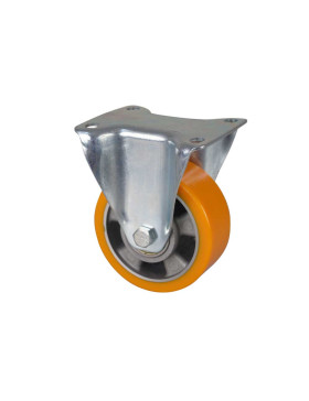 Castor FIXED POLYURETHANE WHEEL ALUMINUM RIM DIAMETER 125 MM LOAD 350KG - S75AR 125