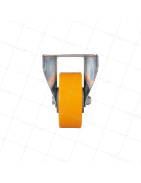 Castor FIXED POLYURETHANE WHEEL ALUMINUM RIM DIAMETER 125 MM LOAD 350KG - S75AR 125
